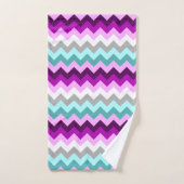 Jeu de serviettes de bain Turquoise de Chevrons vi (Serviette à main)