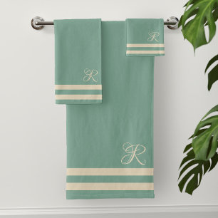 Jeu de serviettes de bain turquoise moderne