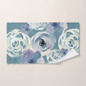 Jeu de serviettes de bains florales Turquoise à l' (Serviette à main)