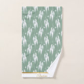 JEU DE SERVIETTES DE CONCEPTION EUCALYPTUS VERT LU (Serviette à main)