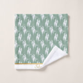 JEU DE SERVIETTES DE CONCEPTION EUCALYPTUS VERT LU (Gant de toilette)
