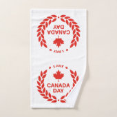 Jeu de serviettes de couronnes de la fête du Canad (Serviette à main)