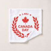 Jeu de serviettes de couronnes de la fête du Canad (Gant de toilette)