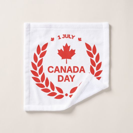 Jeu de serviettes de couronnes de la fête du Canad (Gant de toilette)