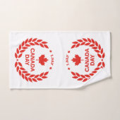 Jeu de serviettes de couronnes de la fête du Canad (Serviette à main)