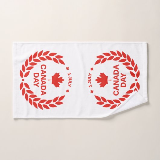 Jeu de serviettes de couronnes de la fête du Canad (Serviette à main)