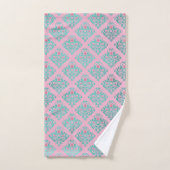 JEU DE SERVIETTES DE LUXE HAMPTON AQUA ROSE VIBRAN (Serviette à main)