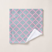JEU DE SERVIETTES DE LUXE HAMPTON AQUA ROSE VIBRAN (Gant de toilette)