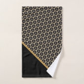 JEU DE SERVIETTES DE SALLE DE BAINS EN CERCLES ABS (Serviette à main)