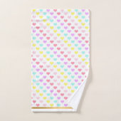 JEU DE SERVIETTES DE SALLE DE BAINS EN COEUR PASTE (Serviette à main)