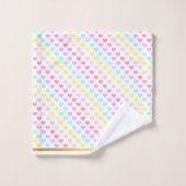 JEU DE SERVIETTES DE SALLE DE BAINS EN COEUR PASTE (Gant de toilette)