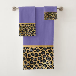 JEU DE SERVIETTES DE SALLE DE BAINS EN OR PURPLE R