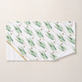 JEU DE SERVIETTES EN BAIN D'OR EUCALYPTUS BLANC LU (Serviette à main)