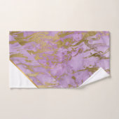 JEU DE SERVIETTES EN MARBRE D'OR LUXE LILAC (Serviette à main)