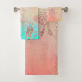 JEU DE SERVIETTES EN MARBRE RUSTIQUE DE TERRE (En situation)