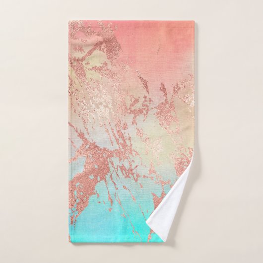 JEU DE SERVIETTES EN MARBRE RUSTIQUE DE TERRE (Serviette à main)