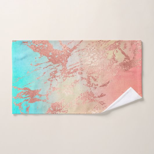 JEU DE SERVIETTES EN MARBRE RUSTIQUE DE TERRE (Serviette à main)