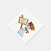 Jeu de serviettes en papier de fête de Snowman mig (Coin)