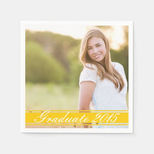 Jeu de serviettes en papier de la partie de gradua (Devant)