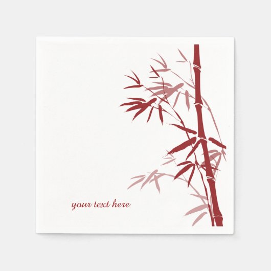 Jeu de serviettes en papier personnalisé en bambou (Devant)