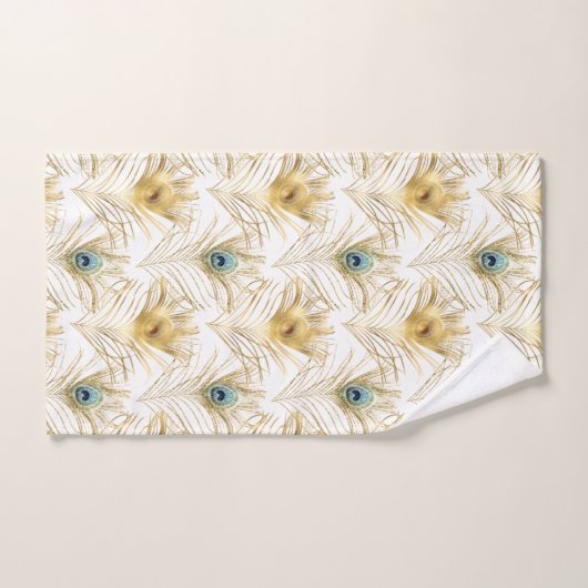JEU DE SERVIETTES EN PEACOCK BLANC LUXE (Serviette à main)