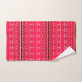 Jeu De Serviettes Florales Fuchsia Et Vin Moderne (Serviette à main)