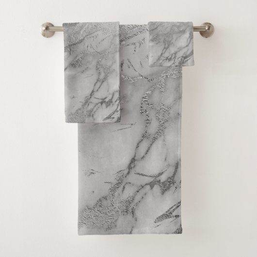 JEU DE SERVIETTES HAMPTON EN ARGENT LUXUEUX (En situation)