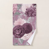 JEU DE SERVIETTES HAMPTON FLORALE ROUGE LUXUEUX (Serviette à main)