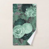 JEU DE SERVIETTES HAMPTON FLORALE VERT LUXUEUX (Serviette à main)