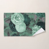 JEU DE SERVIETTES HAMPTON FLORALE VERT LUXUEUX (Serviette à main)