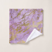 JEU DE SERVIETTES LUXE PURPLE GOLD HAMPTON (Gant de toilette)