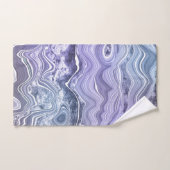 JEU DE SERVIETTES MARBRE BLANC BLEU OCÉAN (Serviette à main)