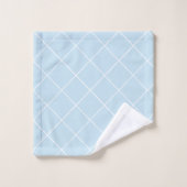 JEU DE SERVIETTES MOTIF SKY BLUE GRID (Gant de toilette)