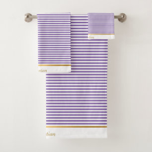 JEU DE SERVIETTES MOTIF TRIM BLANC POURPULÉ