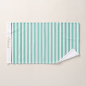 JEU DE SERVIETTES MOTIF TRIM BLANC VERT CLAIR (Serviette à main)