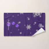 Jeu de serviettes pourpre ornementales de Noël (Serviette à main)