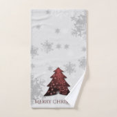 Jeu de serviettes Red Festive Christmas Tree (Serviette à main)