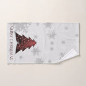 Jeu de serviettes Red Festive Christmas Tree (Serviette à main)