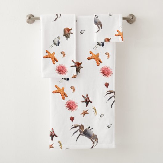 Jeu de serviettes Starfish de plage de mer marine (En situation)
