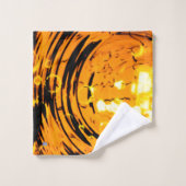 JEU DE SERVIETTES, tons chauds (Gant de toilette)