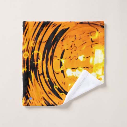 JEU DE SERVIETTES, tons chauds (Gant de toilette)