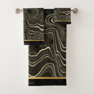 JEU DE SERVIETTES TRIM EN MARBRE LUXUEUX