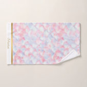 JEU DE SERVIETTES TRIM EN MERMAIN BLEU ROSE LUXE (Serviette à main)