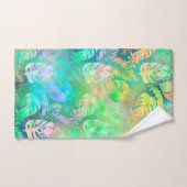 JEU DE SERVIETTES TROPICALES IRIDESCENTES HAÏIENNE (Serviette à main)