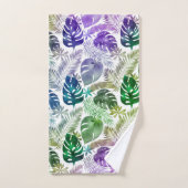 JEU DE SERVIETTES TROPICALES VERTES HAÏIENNES (Serviette à main)