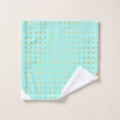 JEU DE SERVIETTES VERT AQUA LUXE (Gant de toilette)