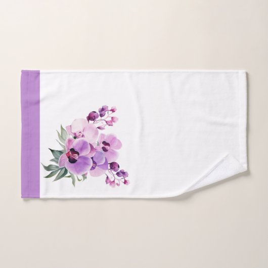 Jeu de serviettes violet Lavender Orchid (Serviette à main)