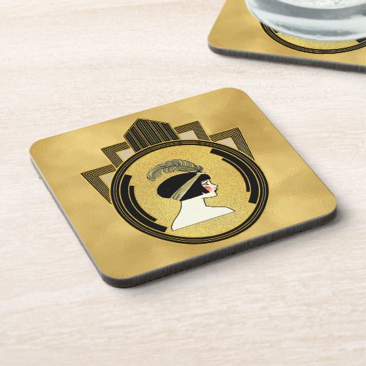 Jeu de six Dessous de verre Art déco (Côté gauche)