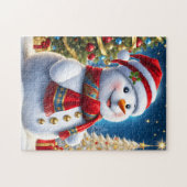 Jeu de Snowman de vacances Puzzle (Horizontal)
