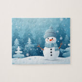 Jeu de Snowman de vacances Puzzle (Horizontal)
